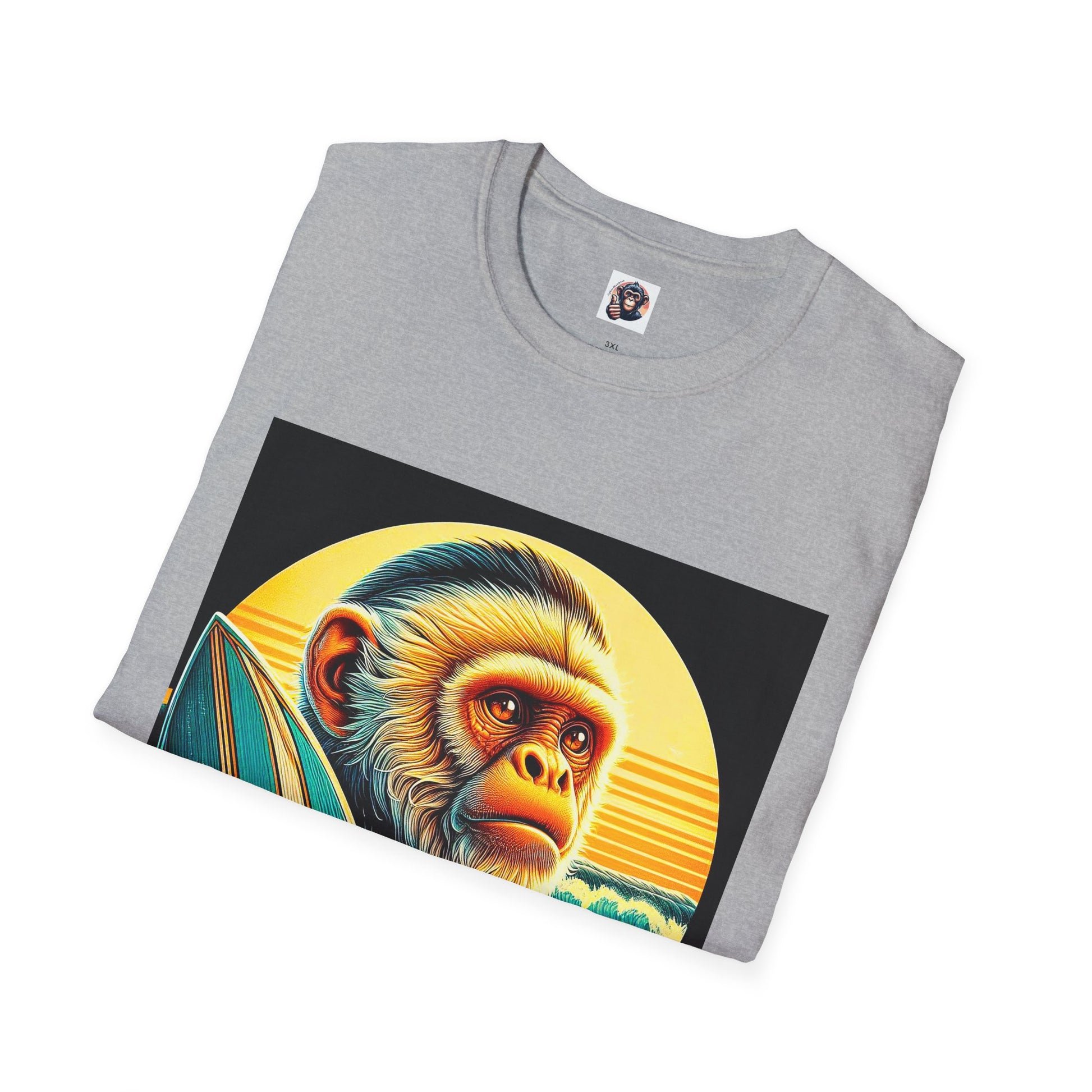 Capuchin Monkey old surfer T-Shirt Printify