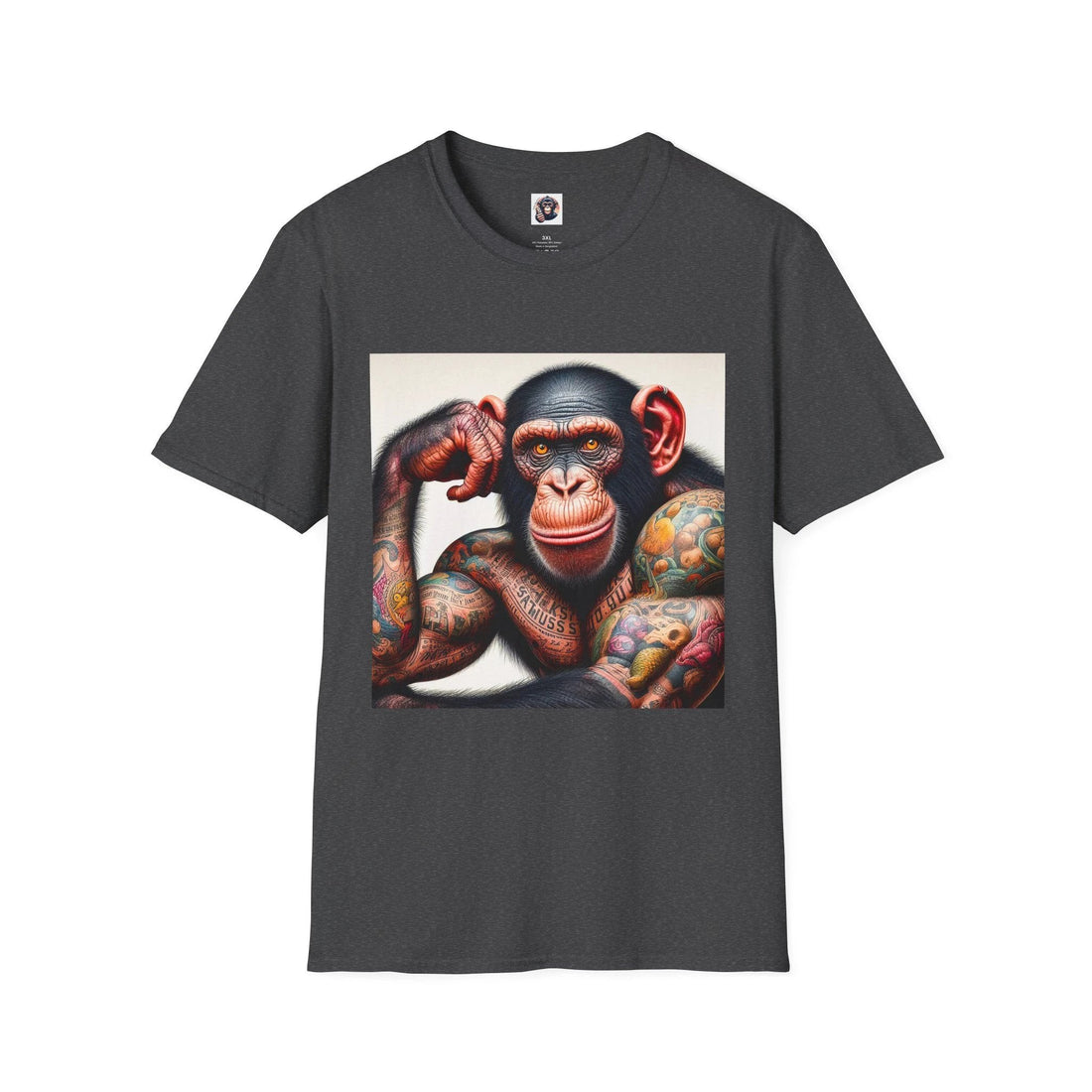 Tattooed bonobo workout graphic tee