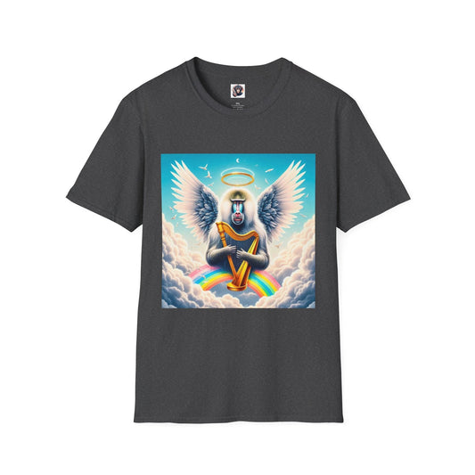 Baboon harp angel graphic tee in heavenly clouds