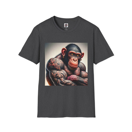 Bonobo gym graphic tee with muscular fitness art