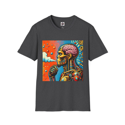 Homo Sapiens steampunk graphic shirt with retro mechanical human artwork