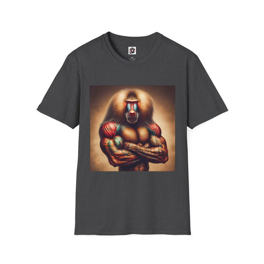Muscular baboon gym graphic tee