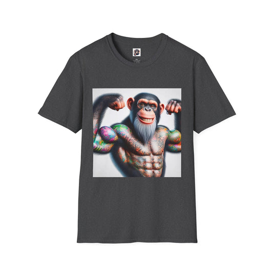 Muscular chimp workout graphic tee