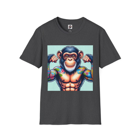 Chimp fitness graphic tee with funny workout style