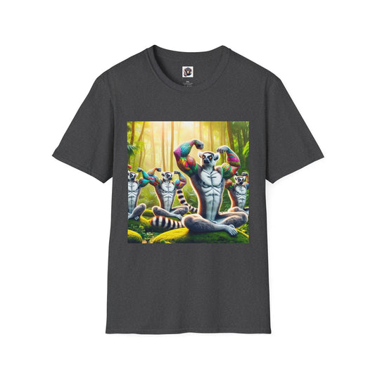 Lemur fitness graphic tee with funny workout character