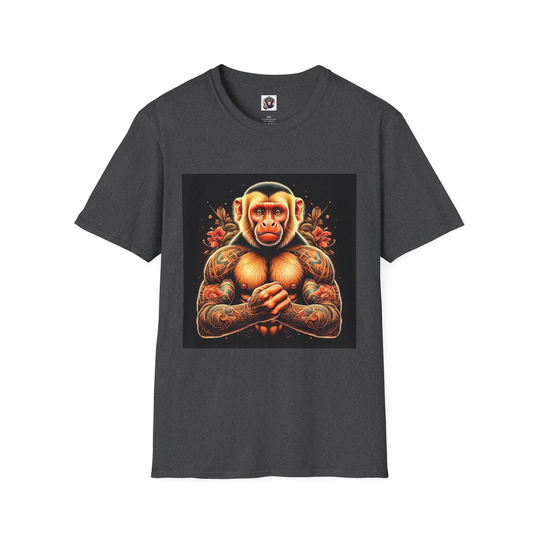 Capuchin monkey gym trainer graphic tee