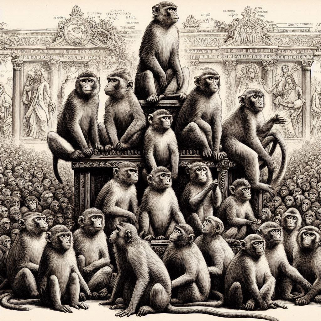 Social Structures in Monkey Troops: Leadership and Hierarchies