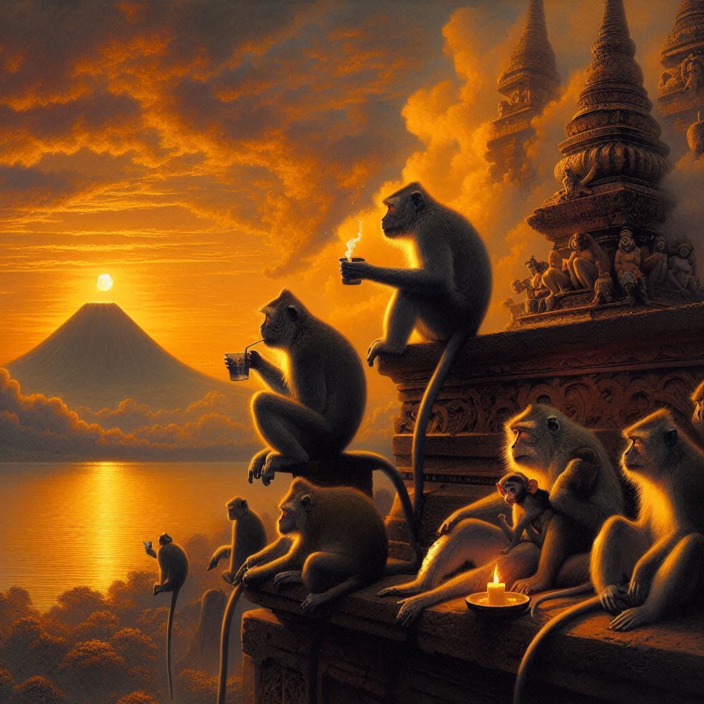 A Day in the Life of a Monkey: From Dawn to Dusk