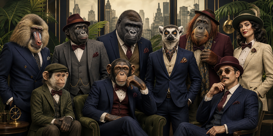 How to Style a Dapper Primate Graphic Tee — CyberMunkiez editorial illustration