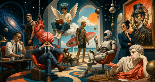 Homo Sapiens Comic Book Shirts: Pop-Art Human Humor — CyberMunkiez editorial illustration