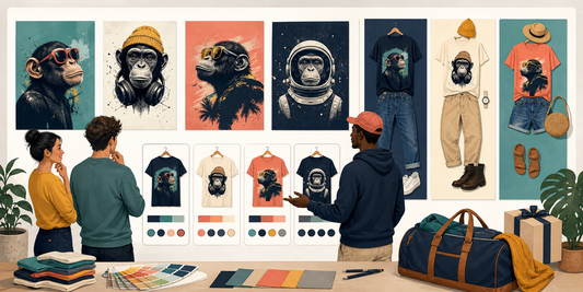 Monkey Graphic Tee Online Shopping Checklist — CyberMunkiez editorial illustration