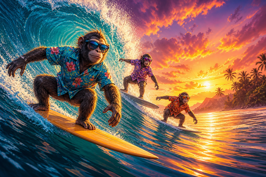 How to Choose a Surf Monkey Shirt for Beach Fans — CyberMunkiez editorial illustration