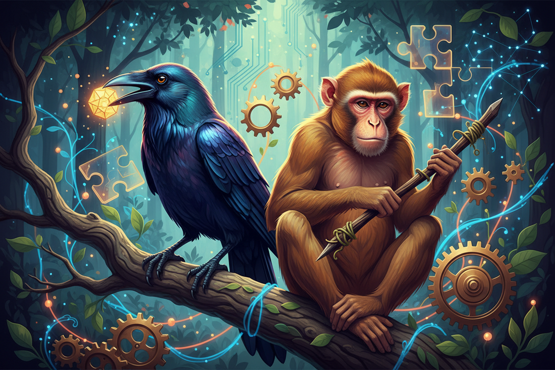 Why Crows and Monkeys Think Alike: Animal Intelligence Compared