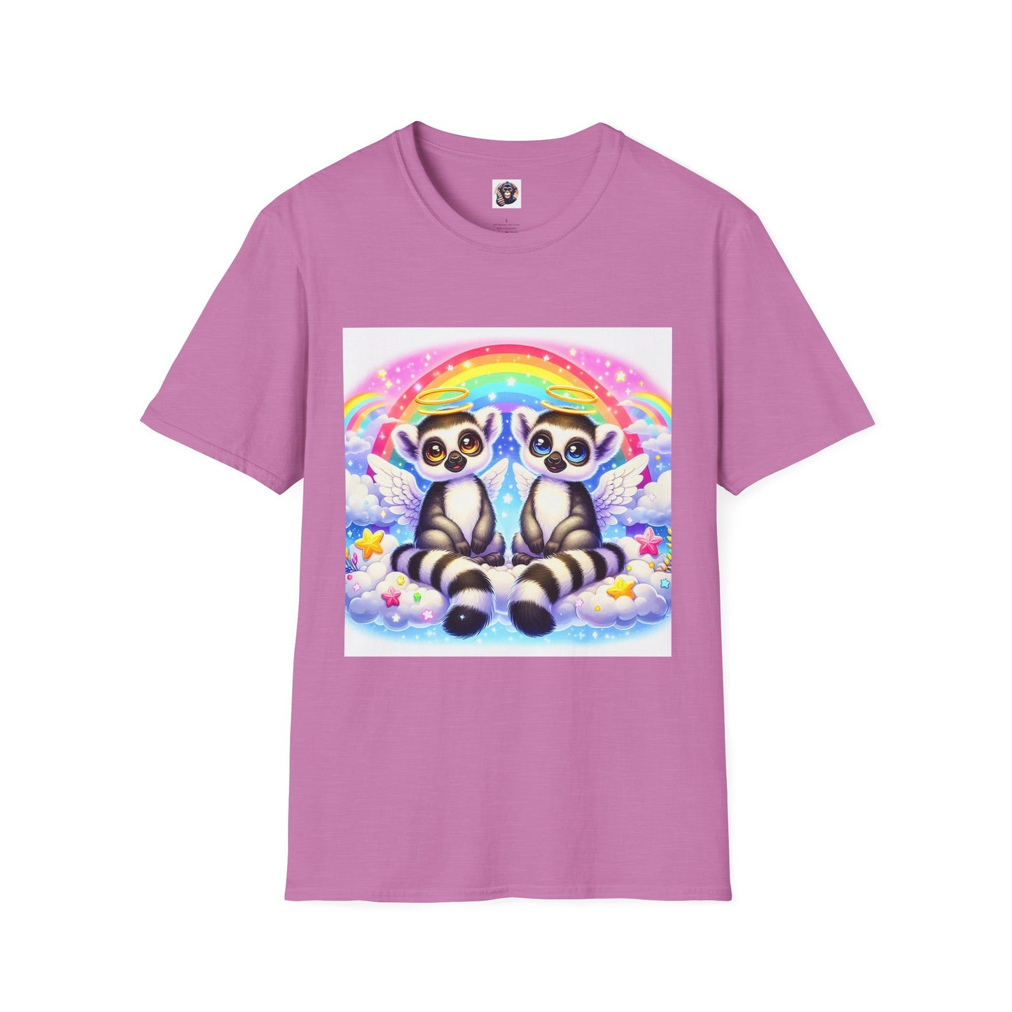Lemurs rainbow T-Shirt Printify S Heather Radiant Orchid