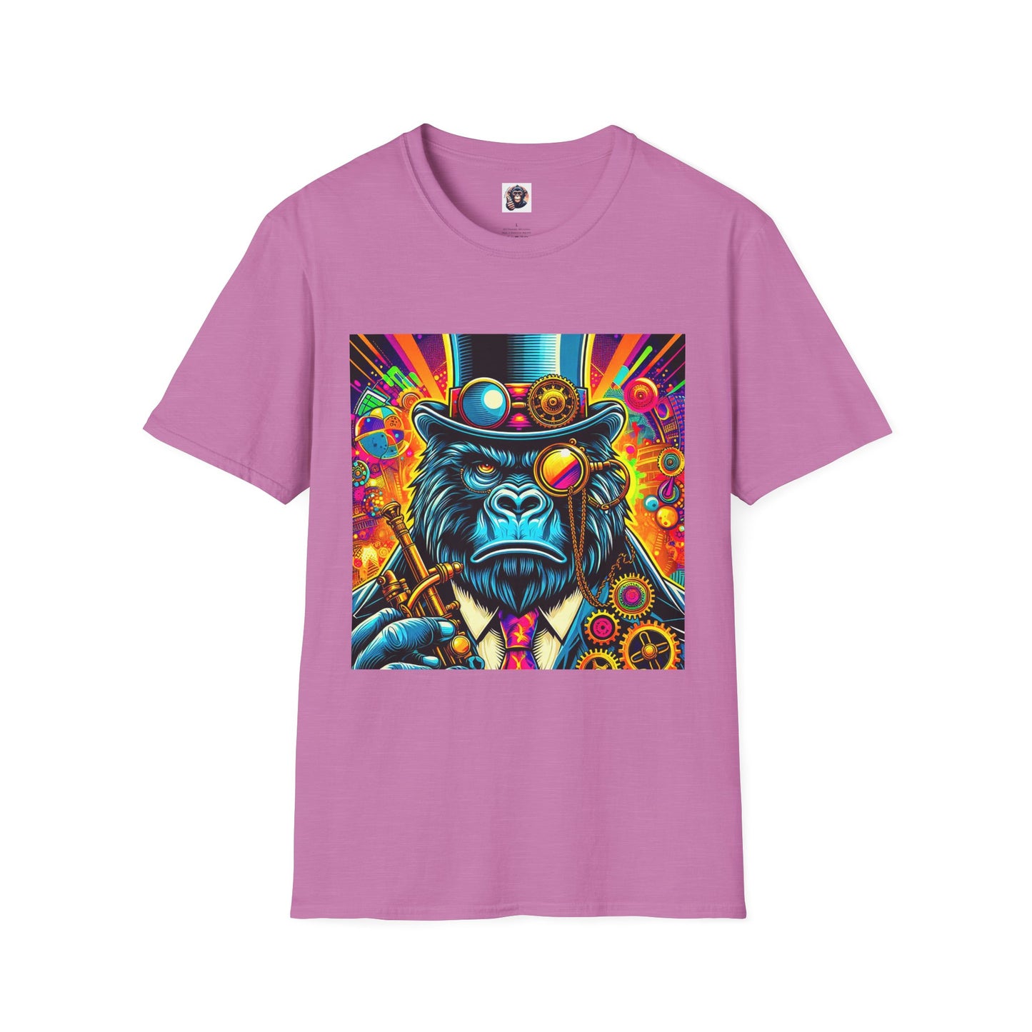 Gorilla T-Shirt Printify S Heather Radiant Orchid 