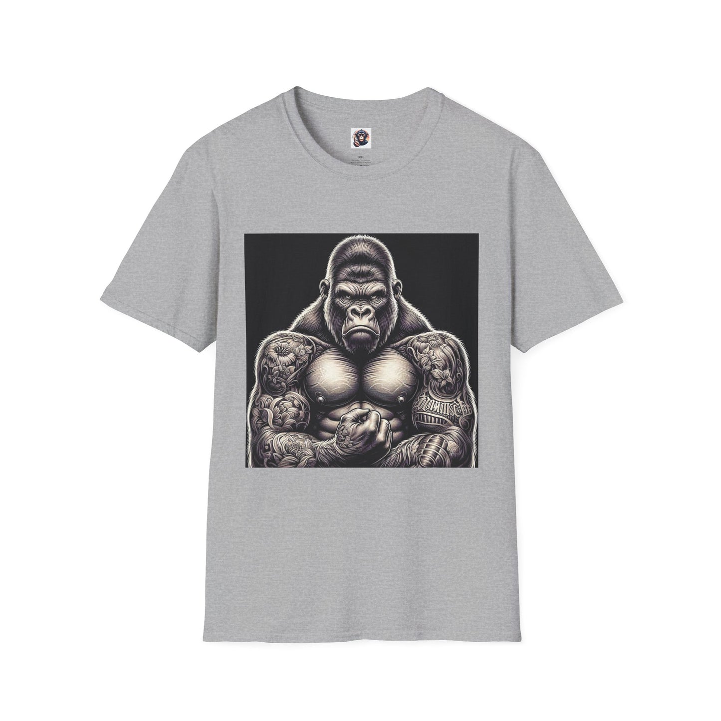 Gorilla T-Shirt Printify XS Sport Grey 