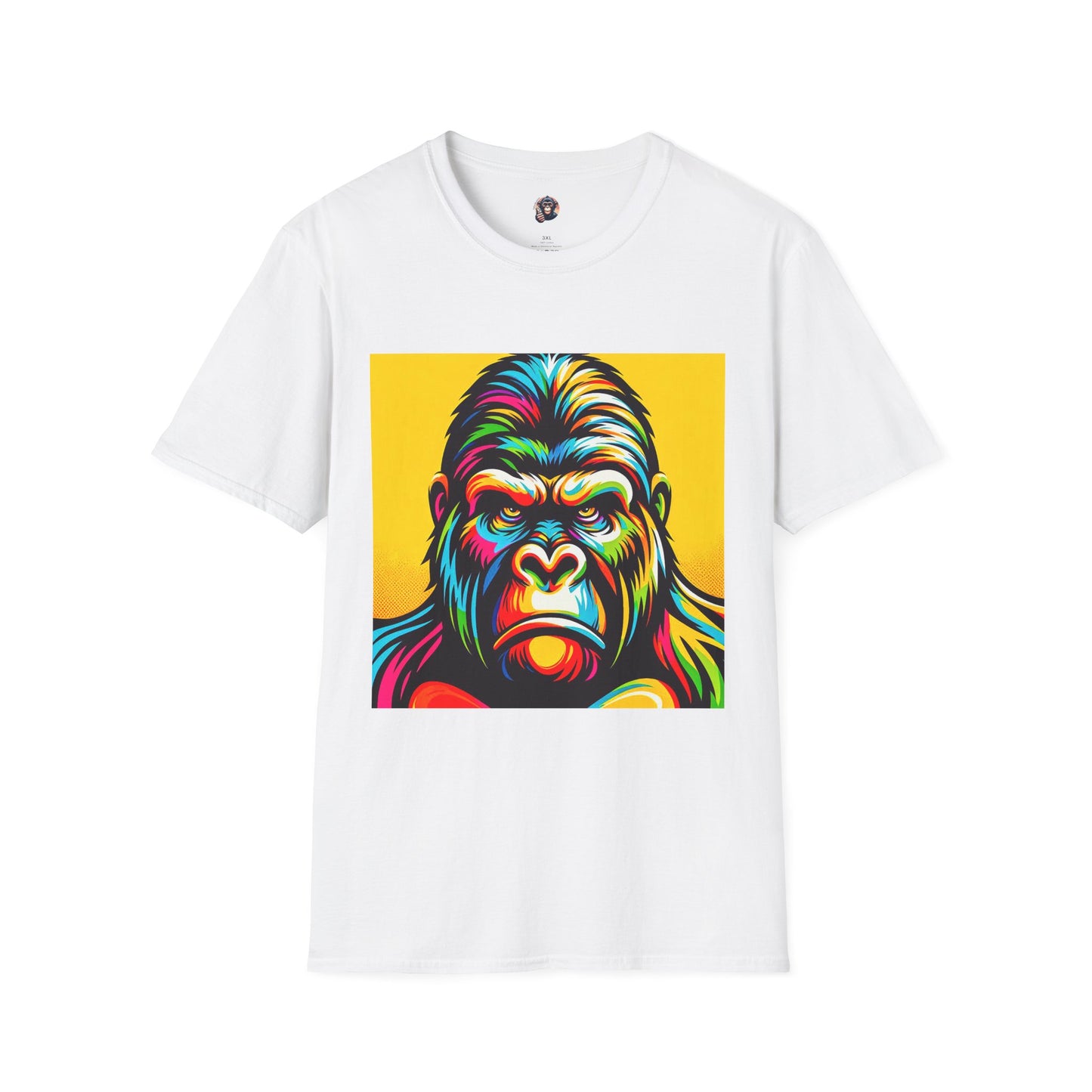 Gorilla T-Shirt Printify S White 