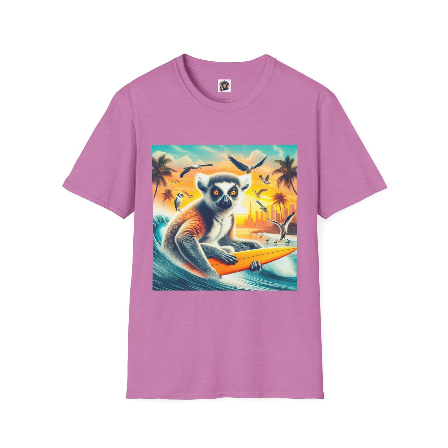 Lemurs T-Shirt Printify S Heather Radiant Orchid 