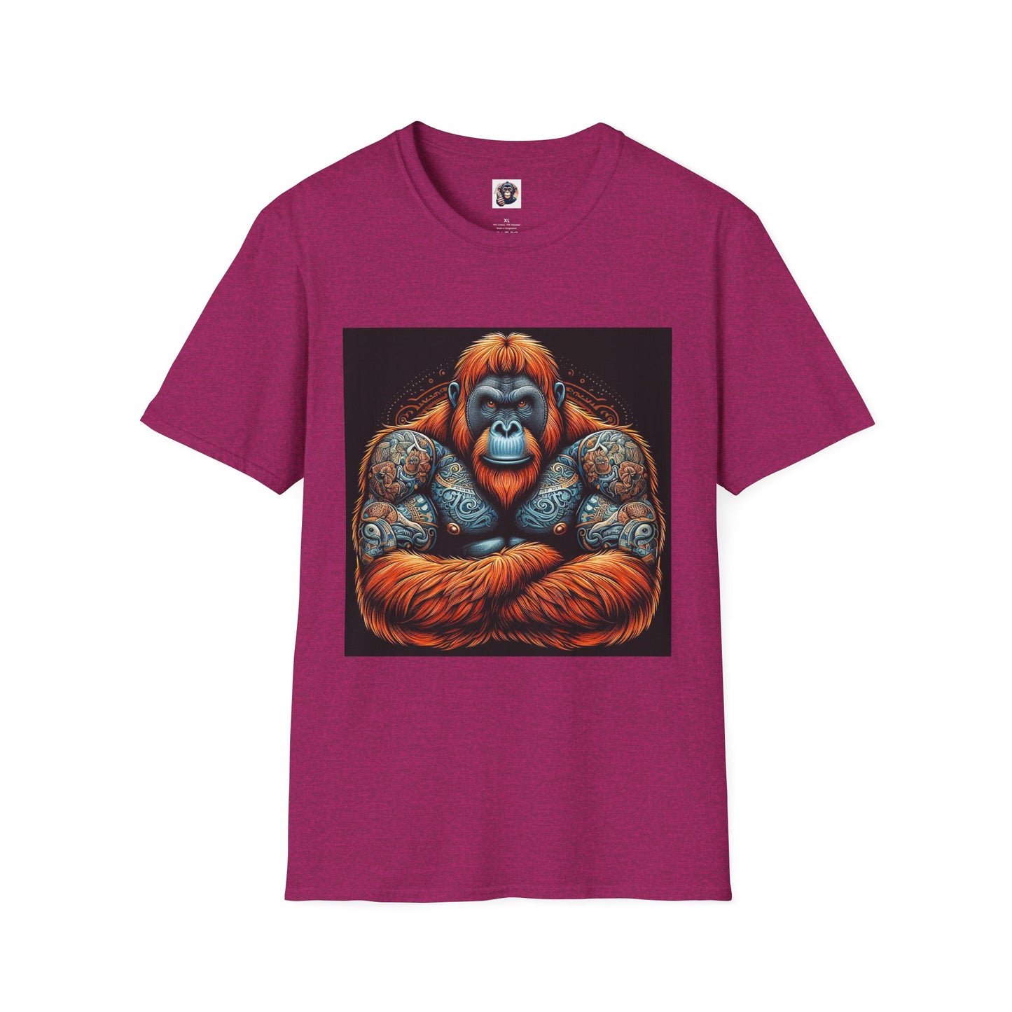Orangutans muscles T-Shirt Printify S Antique Heliconia