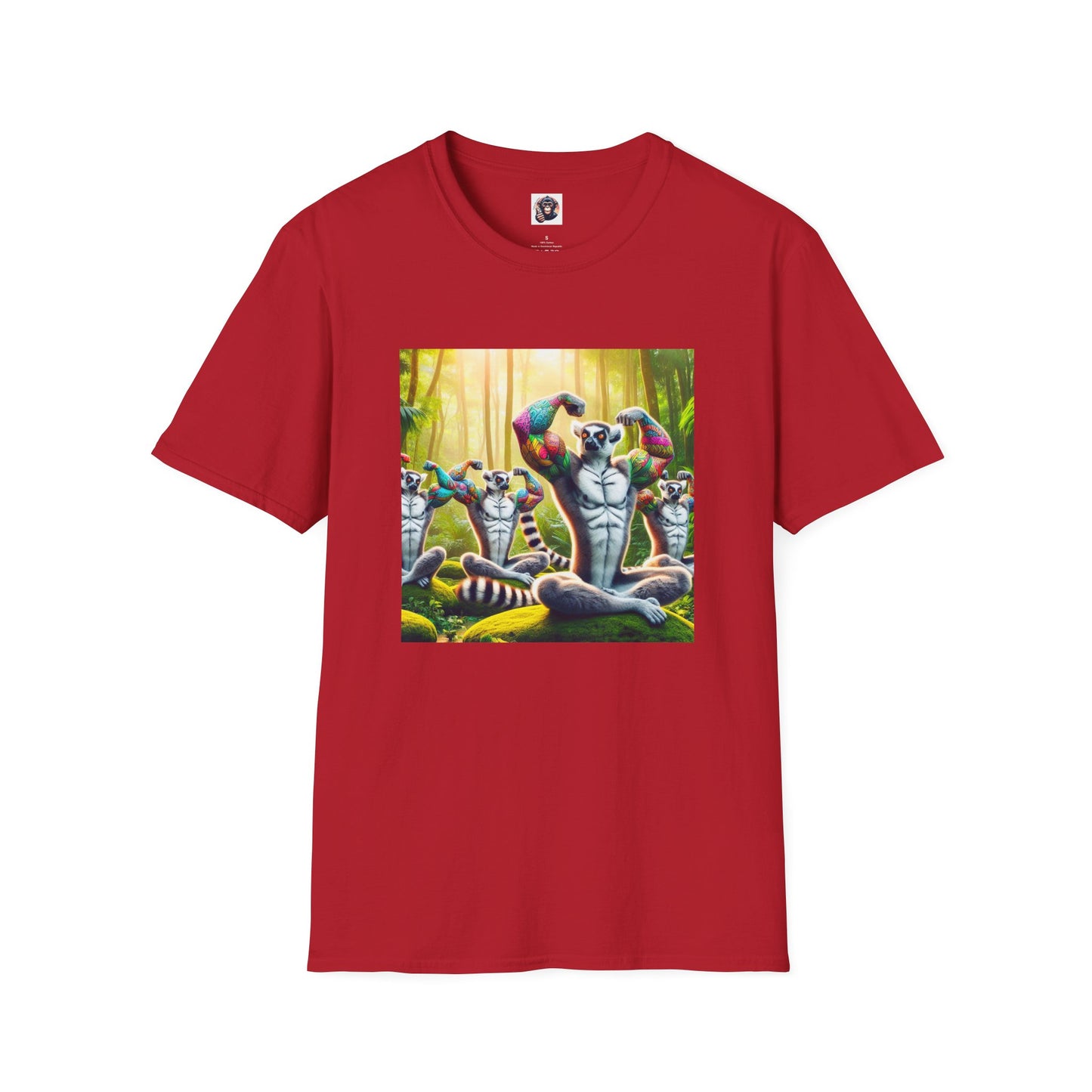 Lemurs T-Shirt Printify S Cherry Red 