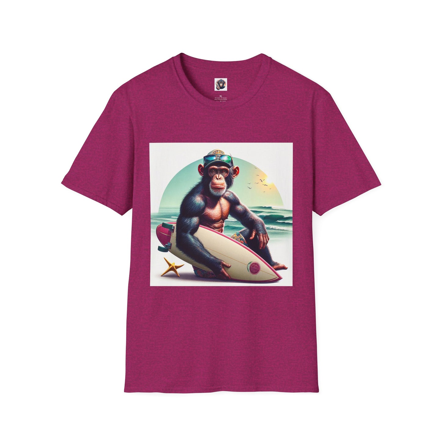 Chimp T-Shirt Printify S Antique Heliconia 