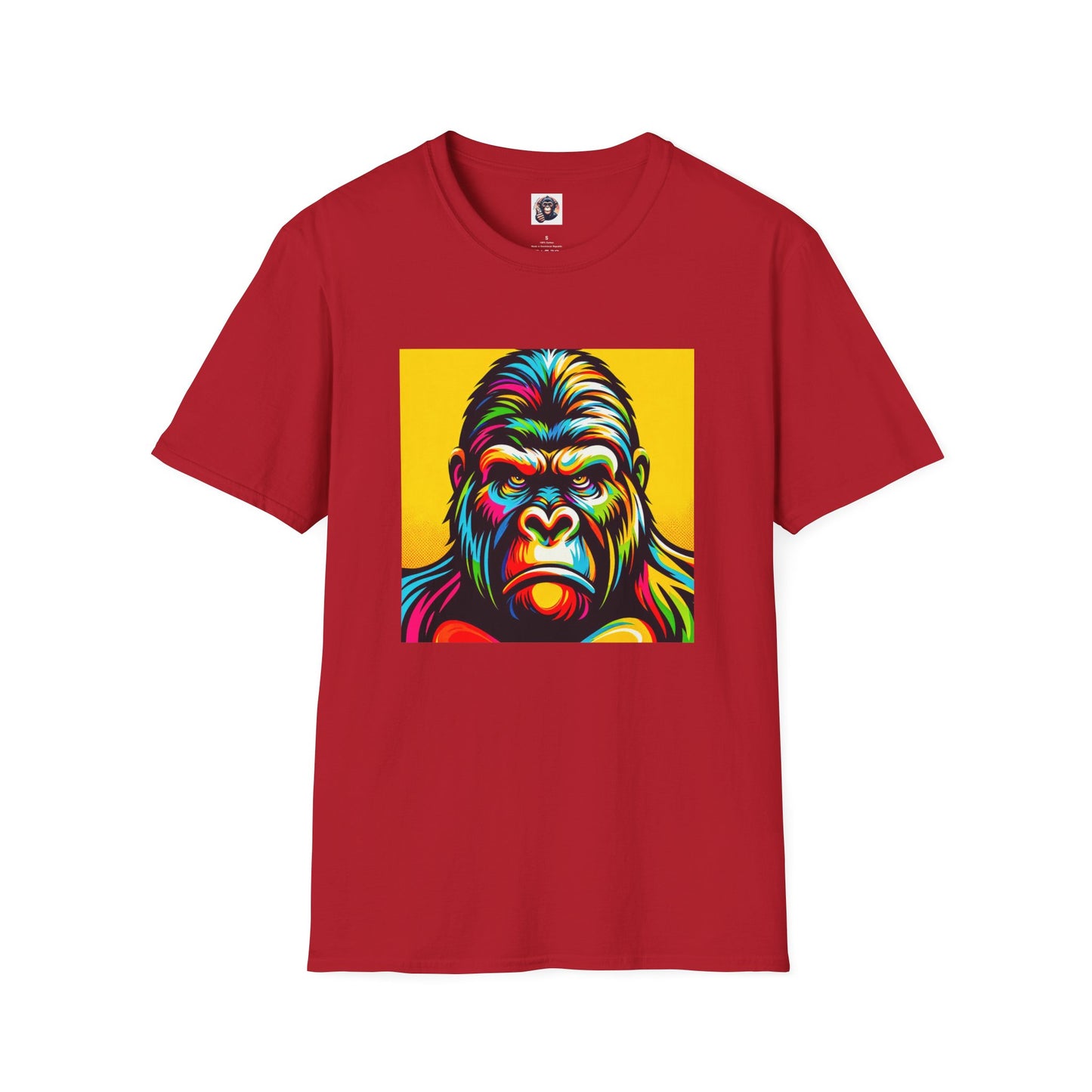 Gorilla T-Shirt Printify S Cherry Red 