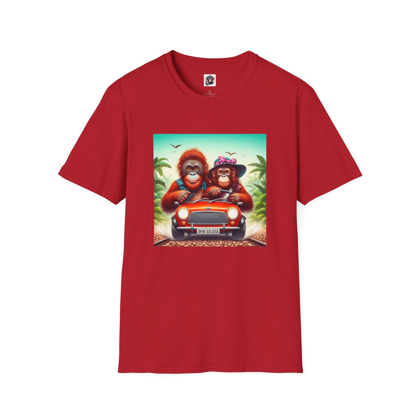 Wacky Orangutans T-Shirt Printify S Cherry Red 