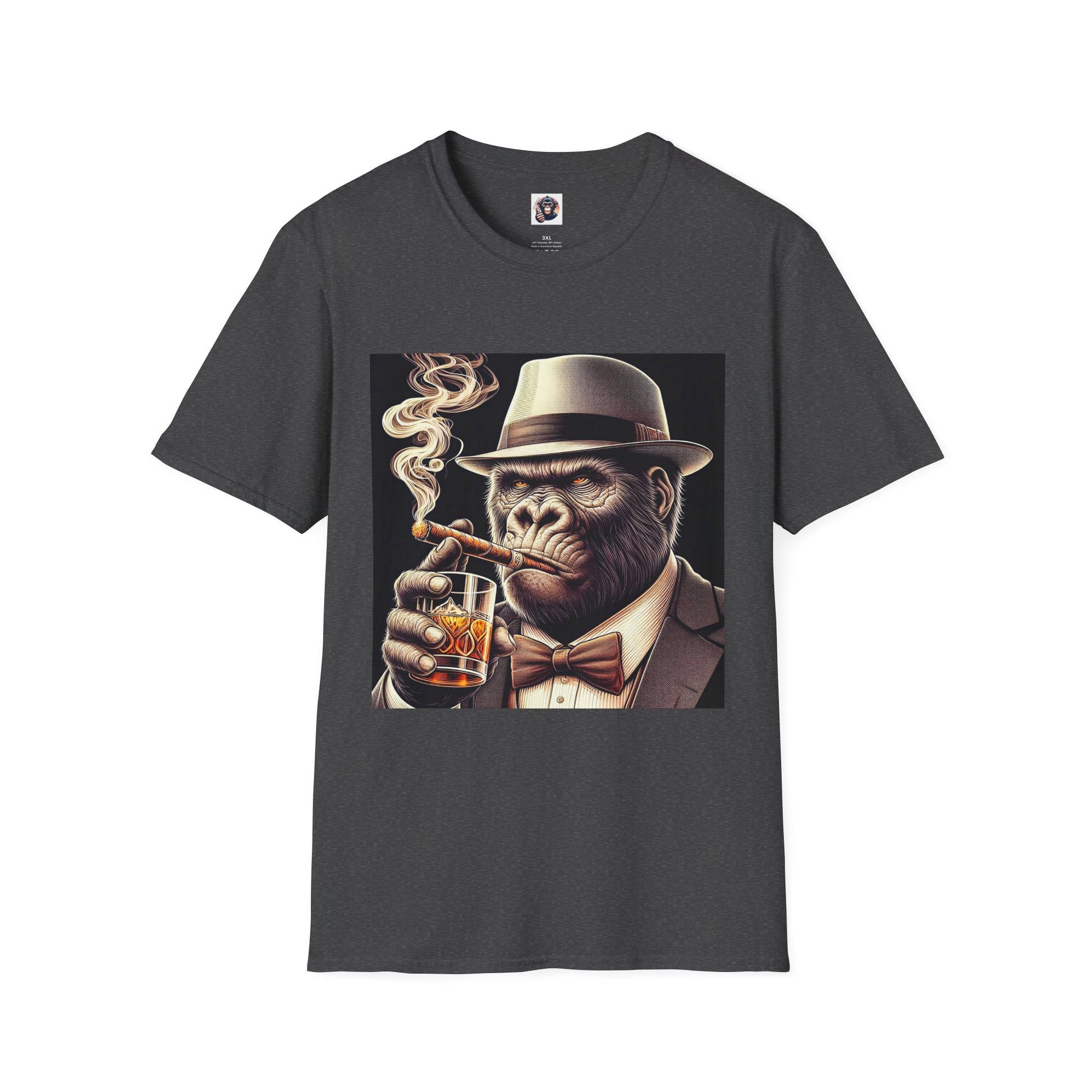 Gorilla T-Shirt Printify XS Dark Heather 