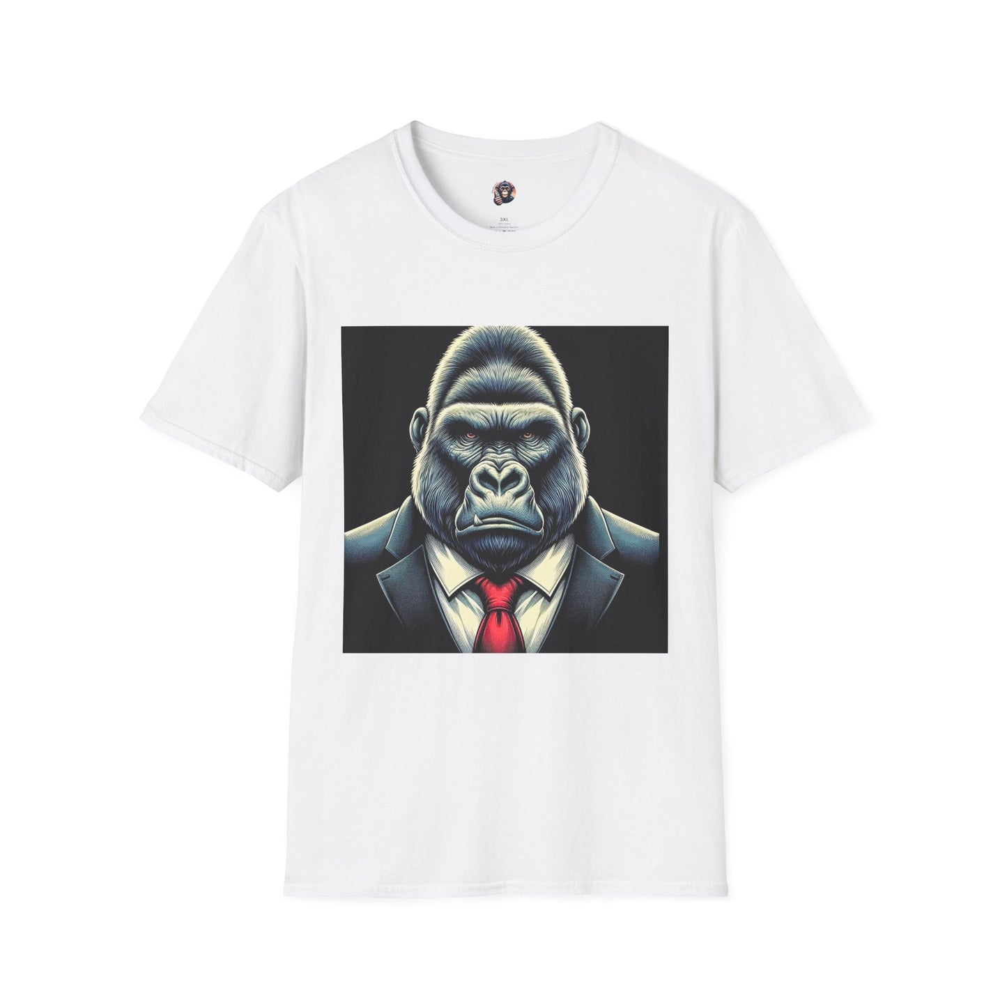 Gorilla T-Shirt Printify S White 