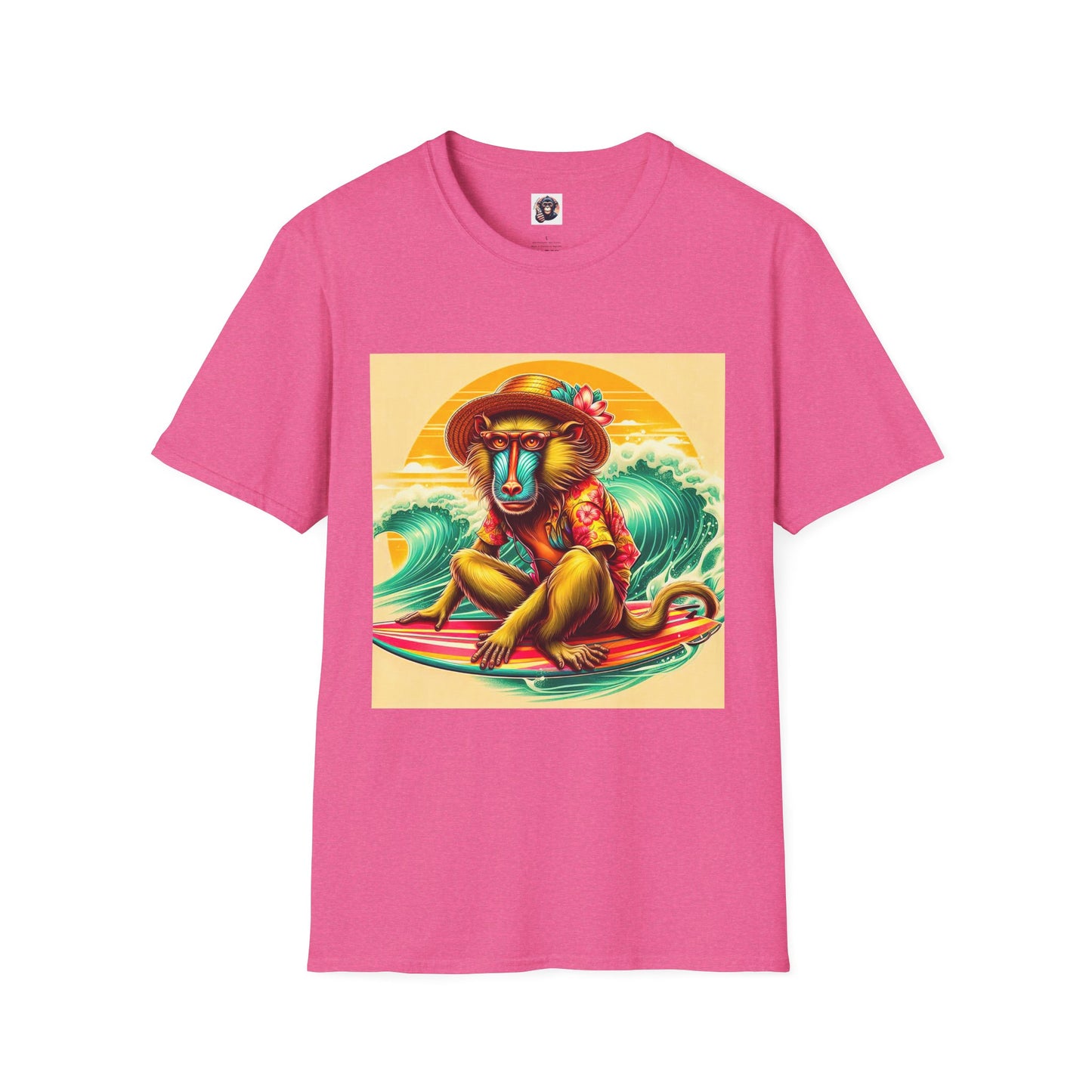 Baboon T-Shirt Printify S Heather Heliconia 