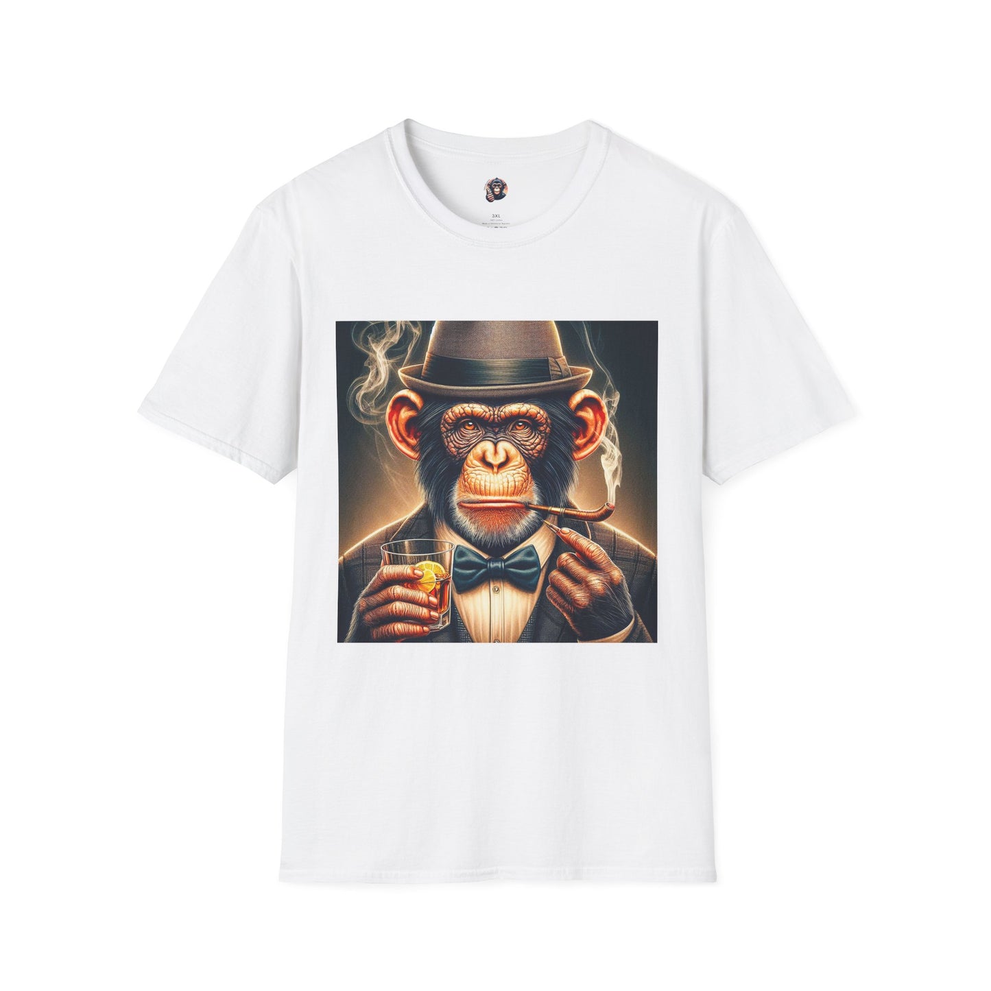 Chimp T-Shirt Printify S White 