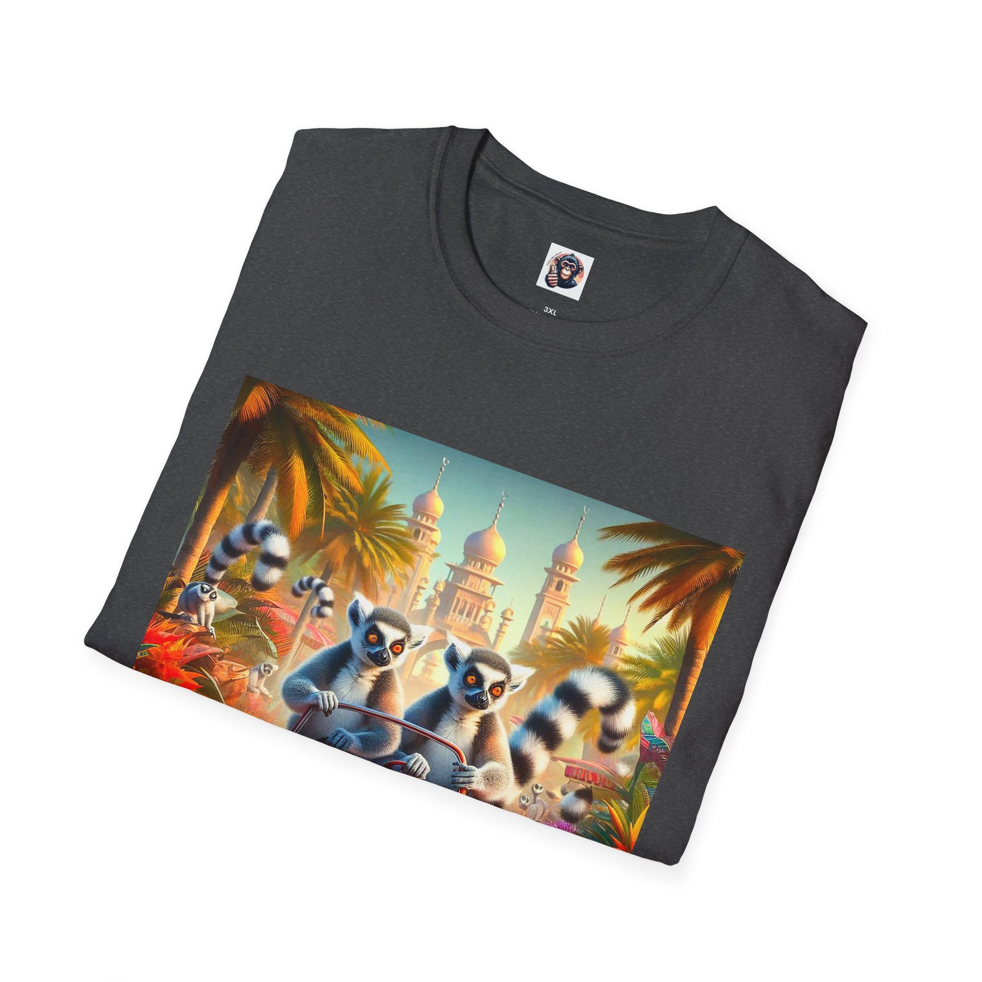 Wacky Lemurs red car T-Shirt Printify