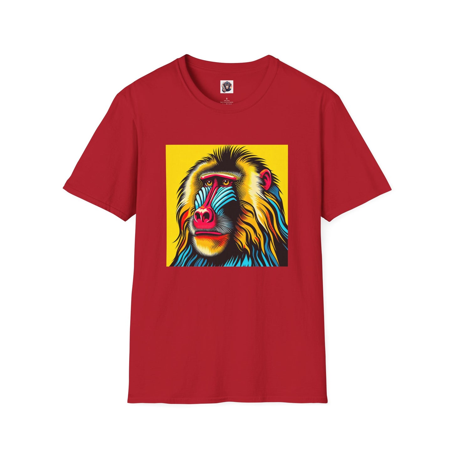 Baboon T-Shirt Printify S Cherry Red 