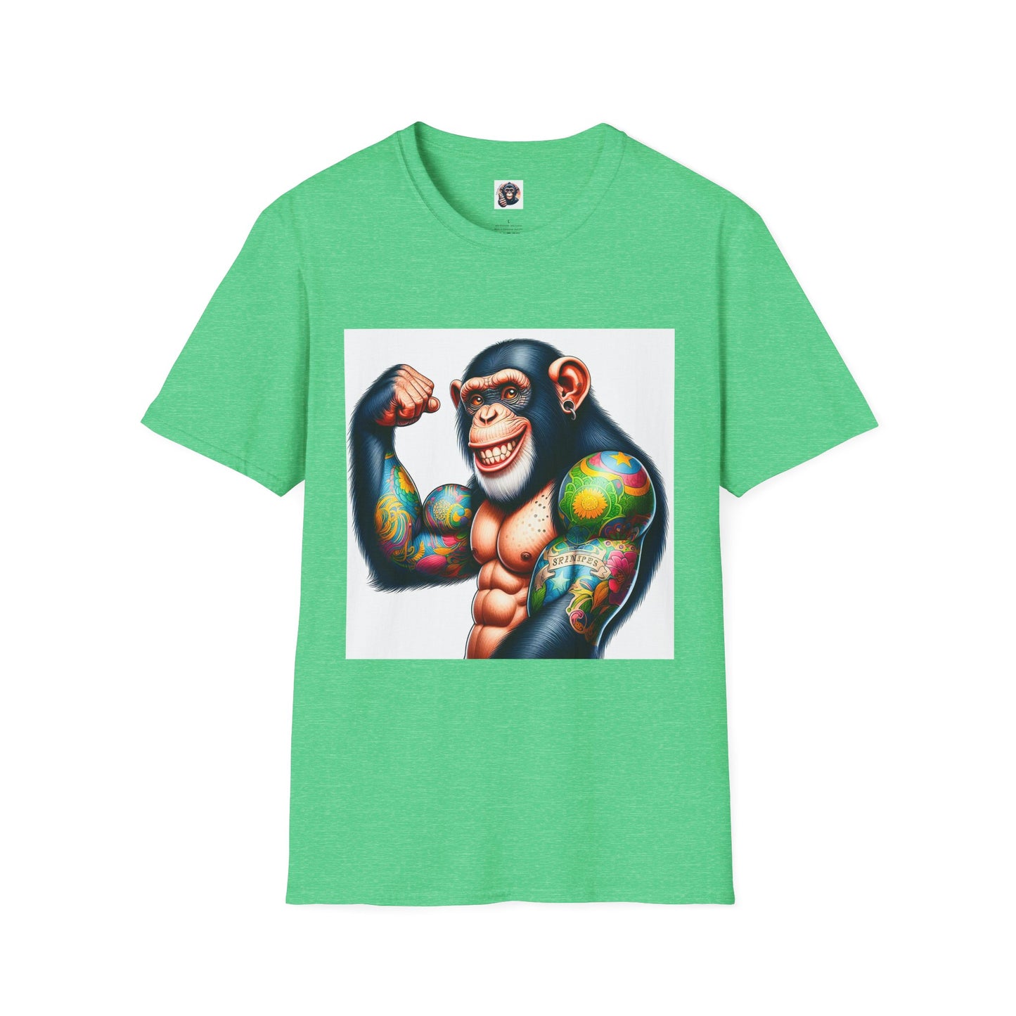 Chimp T-Shirt Printify S Heather Irish Green 