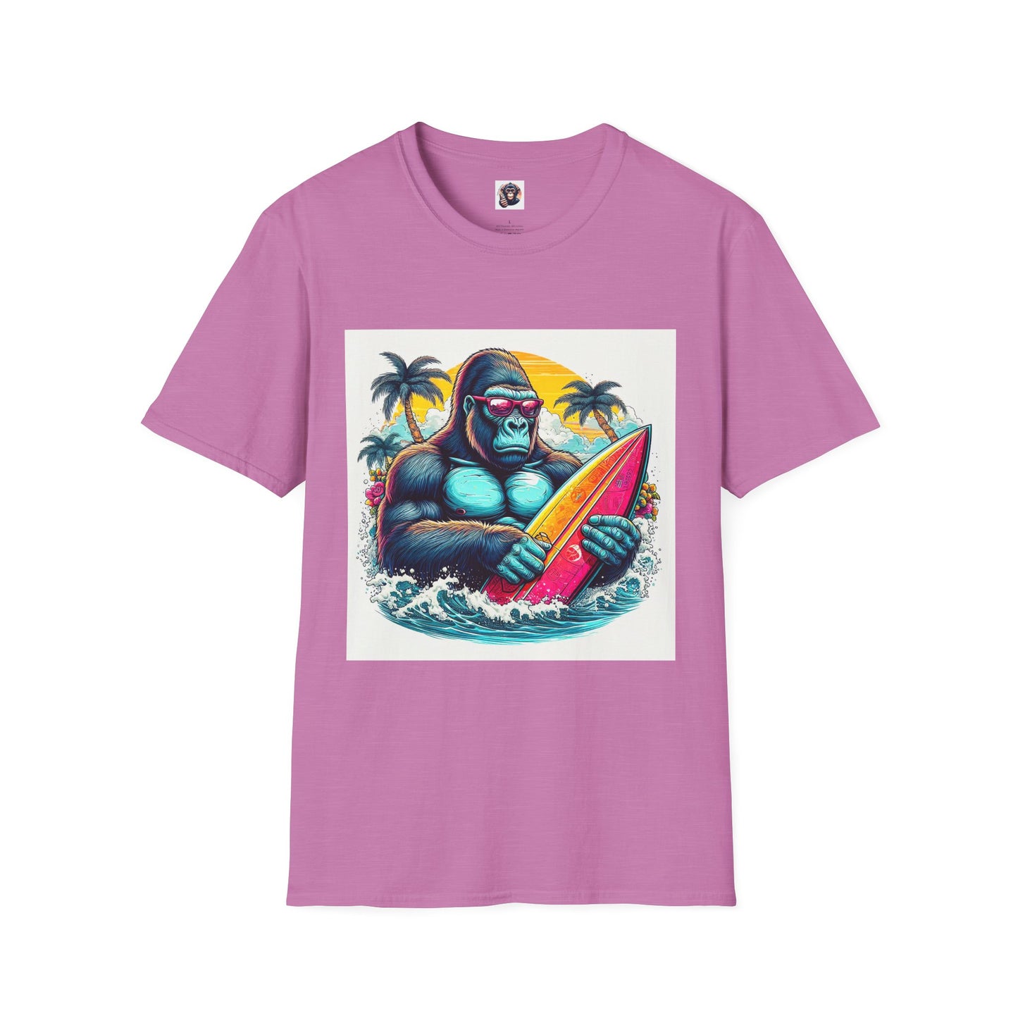 Gorilla T-Shirt Printify S Heather Radiant Orchid 