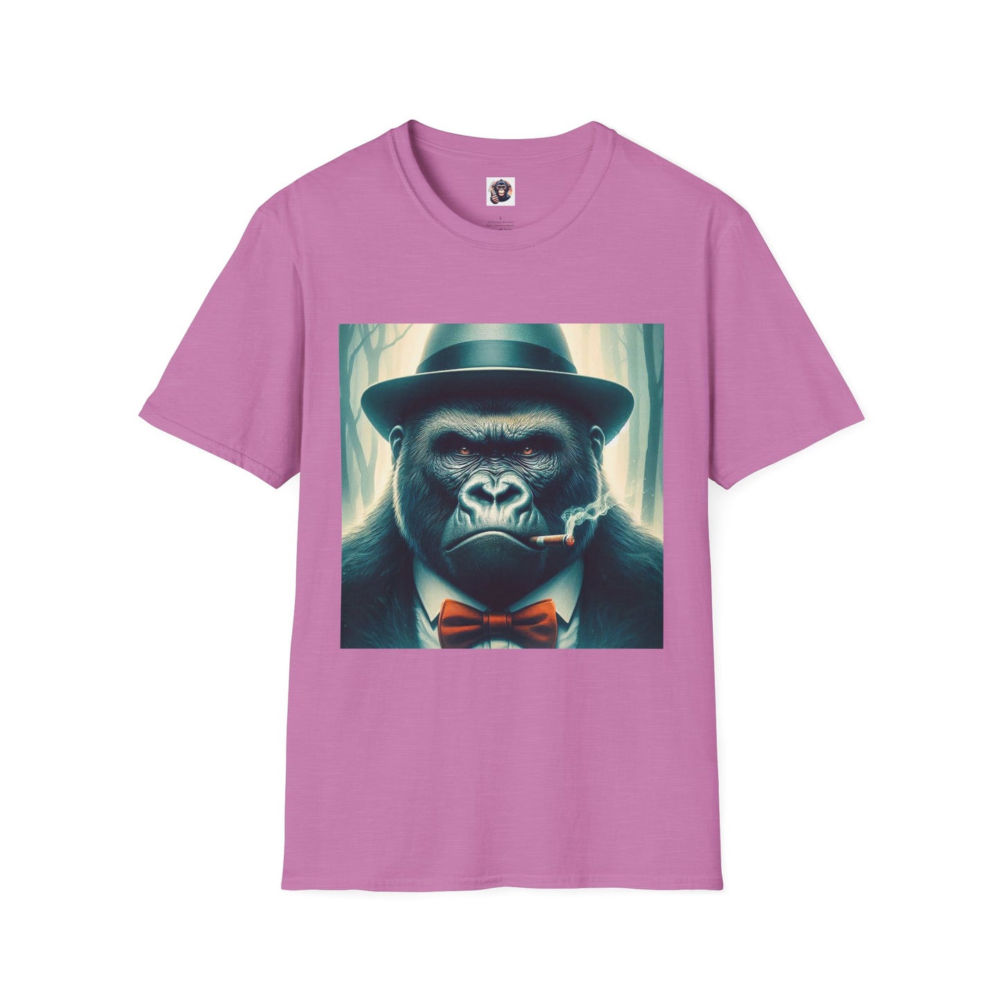 Gorilla T-Shirt Printify S Heather Radiant Orchid 