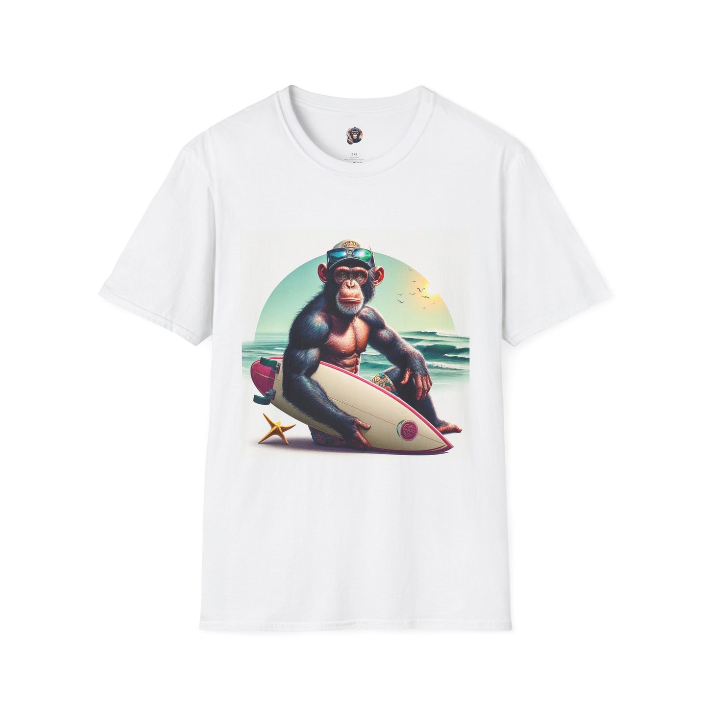 Chimp T-Shirt Printify S White 