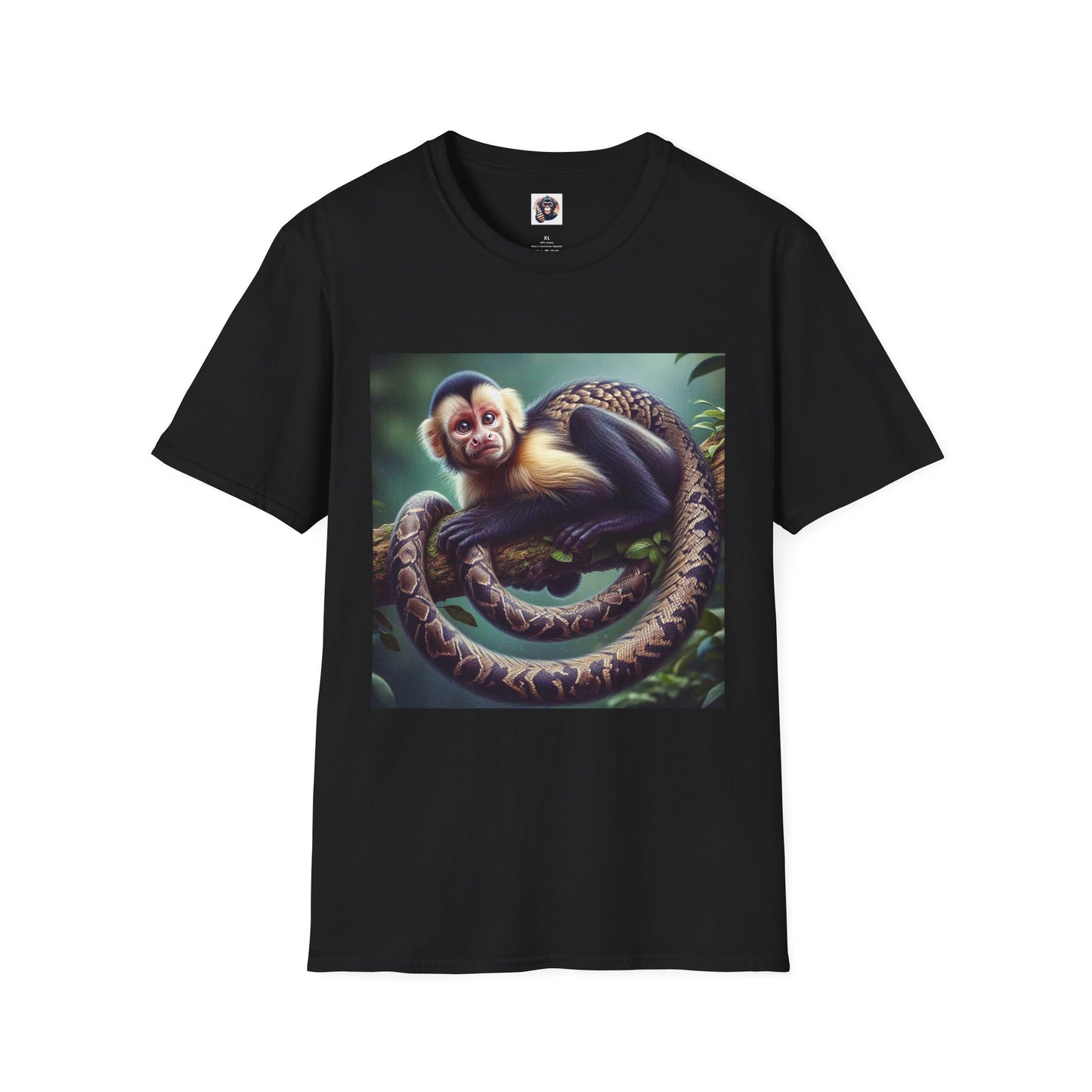 Capuchin Monkey T-Shirt Printify XS Black 