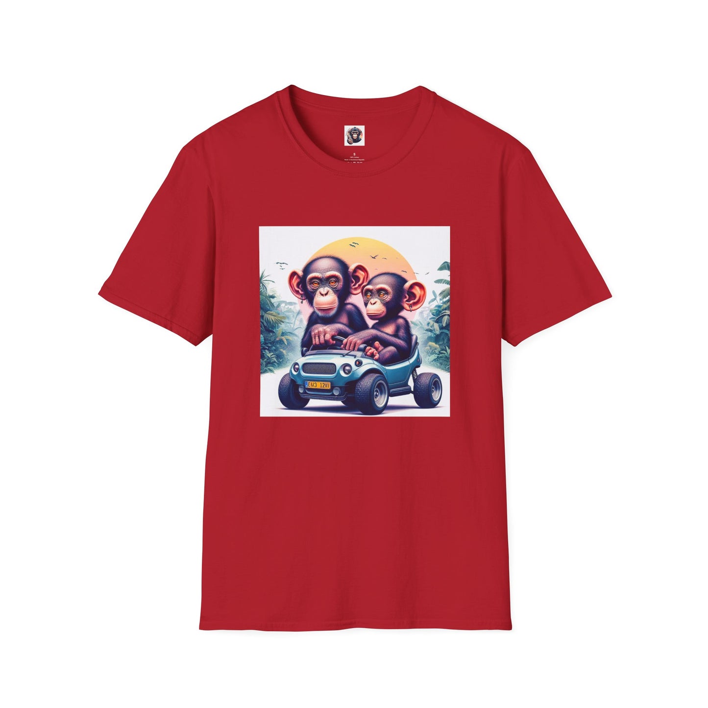 Wacky Bonobo T-Shirt Printify S Cherry Red 