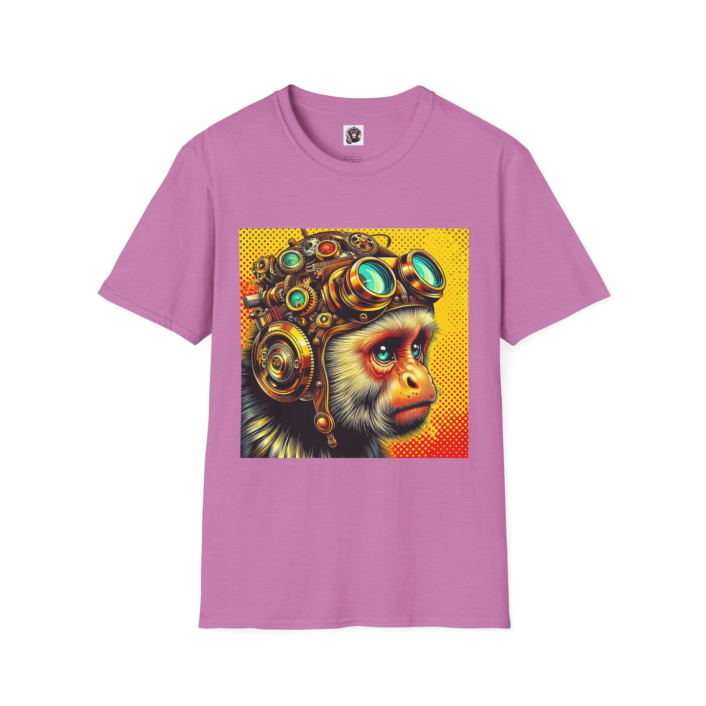 Capuchin Monkey T-Shirt Printify S Heather Radiant Orchid 