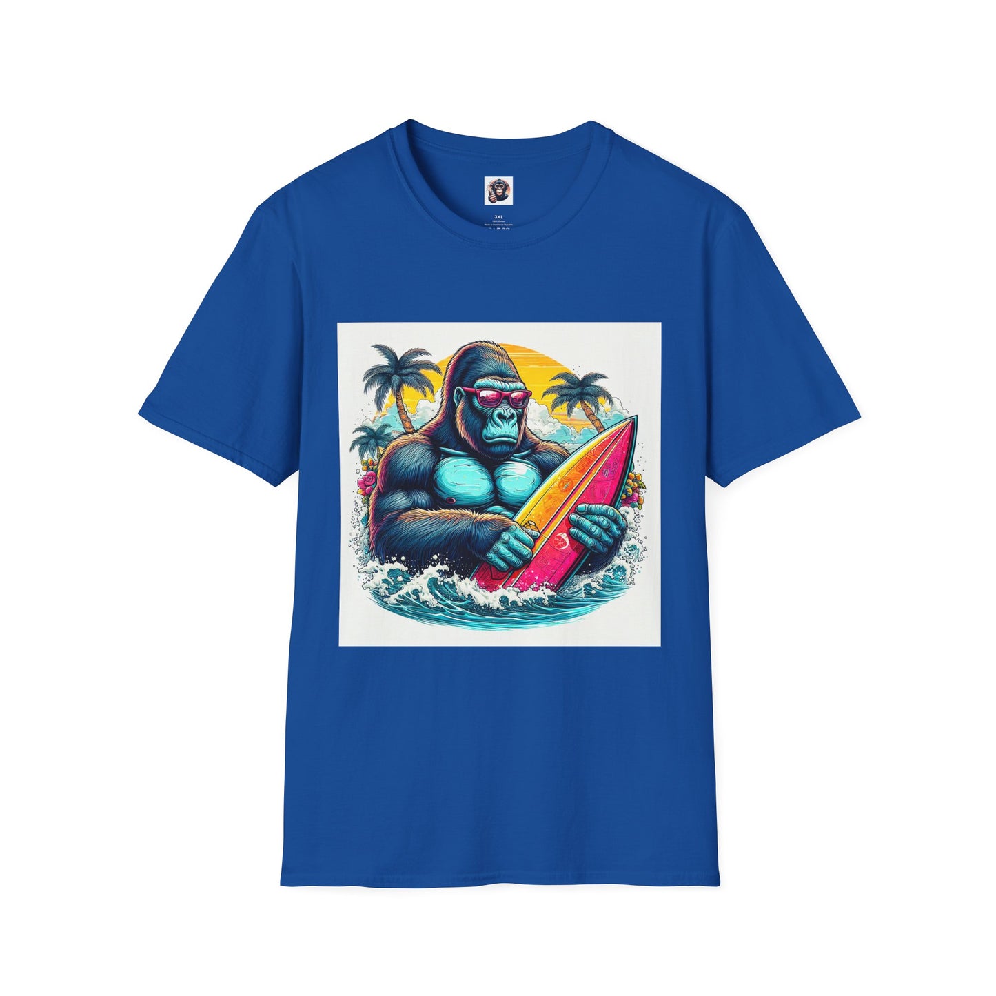 Gorilla T-Shirt Printify XS Royal 