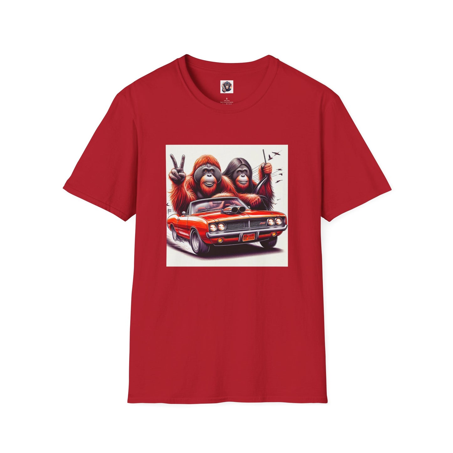 Wacky Orangutans T-Shirt Printify S Cherry Red 