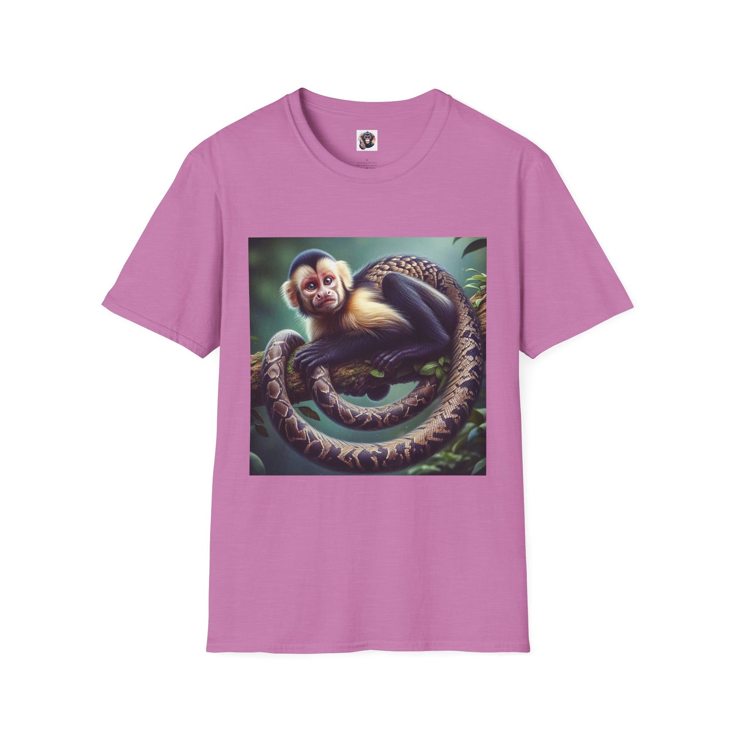 Capuchin Monkey T-Shirt Printify S Heather Radiant Orchid 