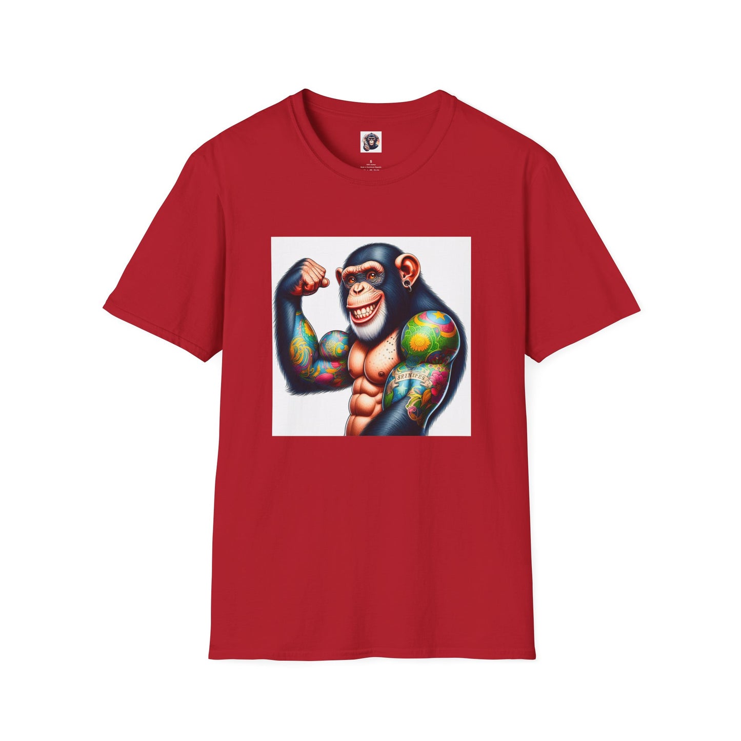 Chimp T-Shirt Printify S Cherry Red 