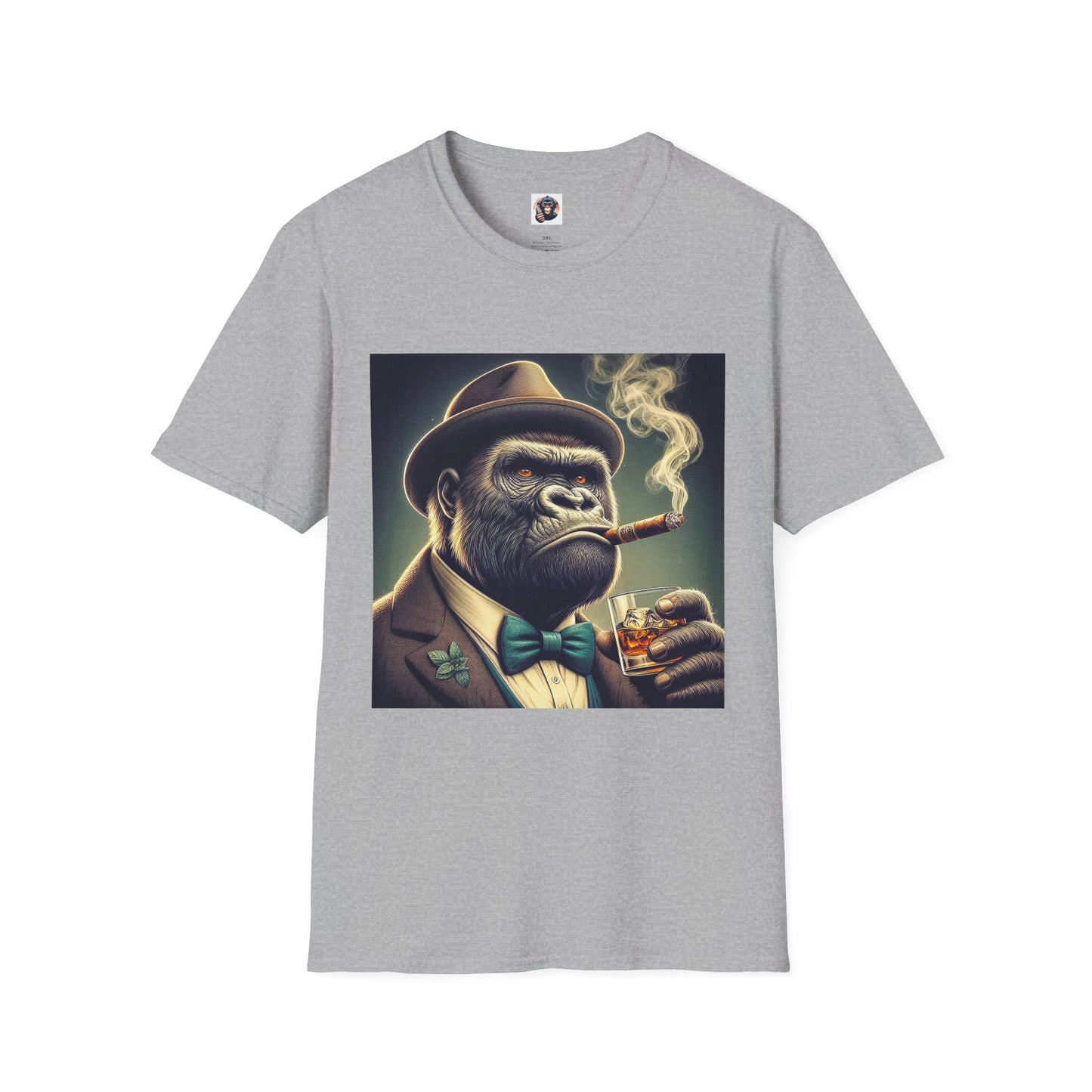 Gorilla T-Shirt Printify XS Sport Grey 