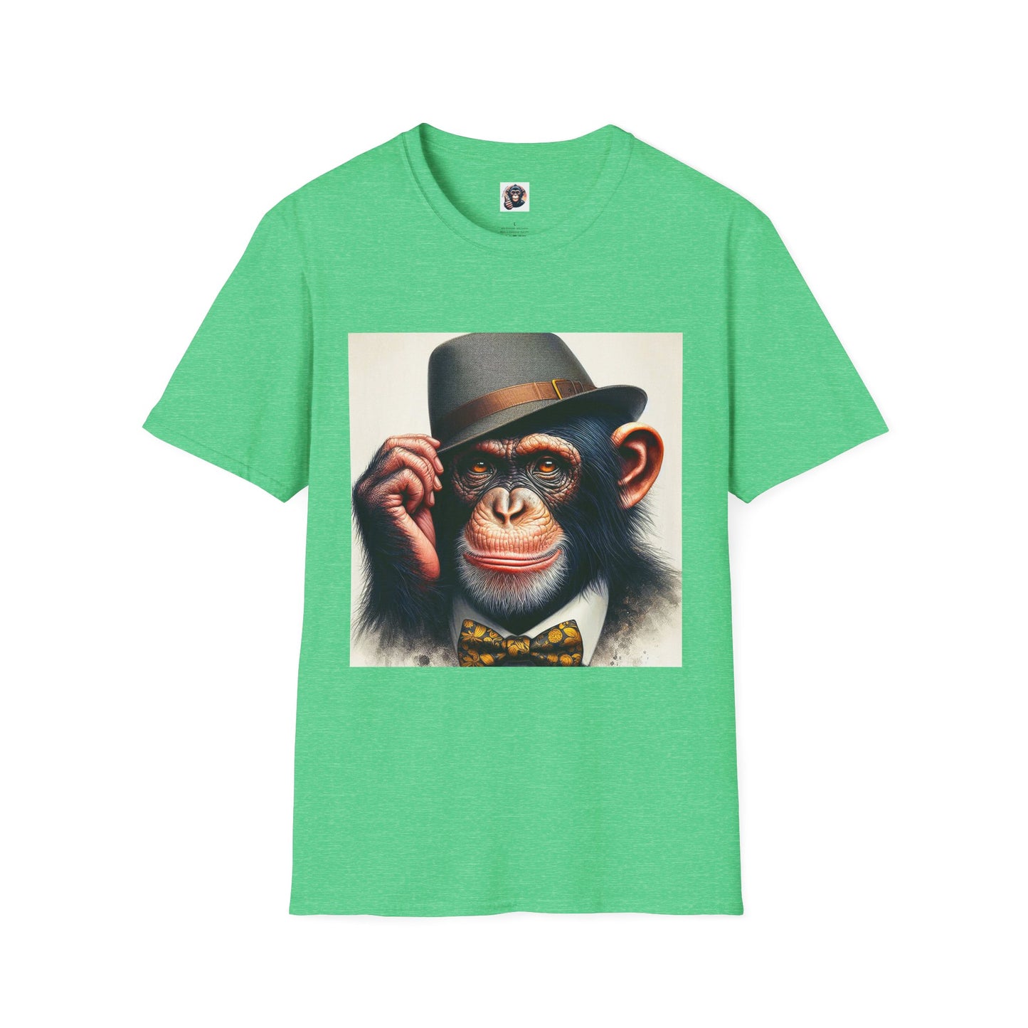 Chimp T-Shirt Printify S Heather Irish Green 