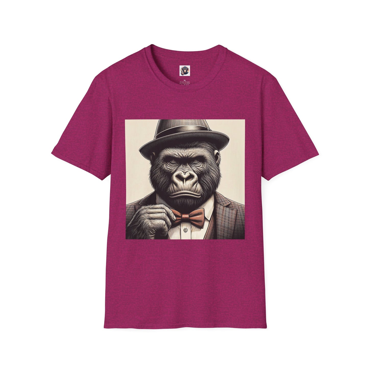 Gorilla T-Shirt Printify S Antique Heliconia 