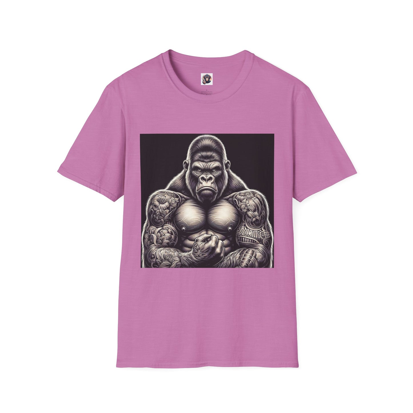 Gorilla T-Shirt Printify S Heather Radiant Orchid 