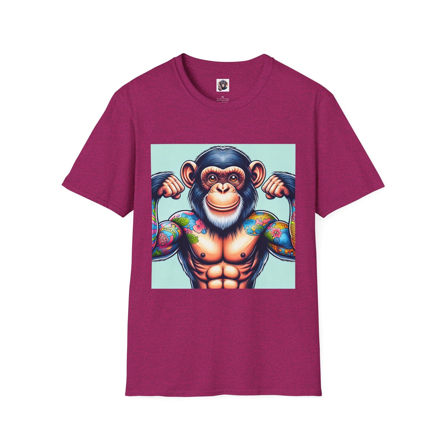 Chimp T-Shirt Printify S Antique Heliconia 