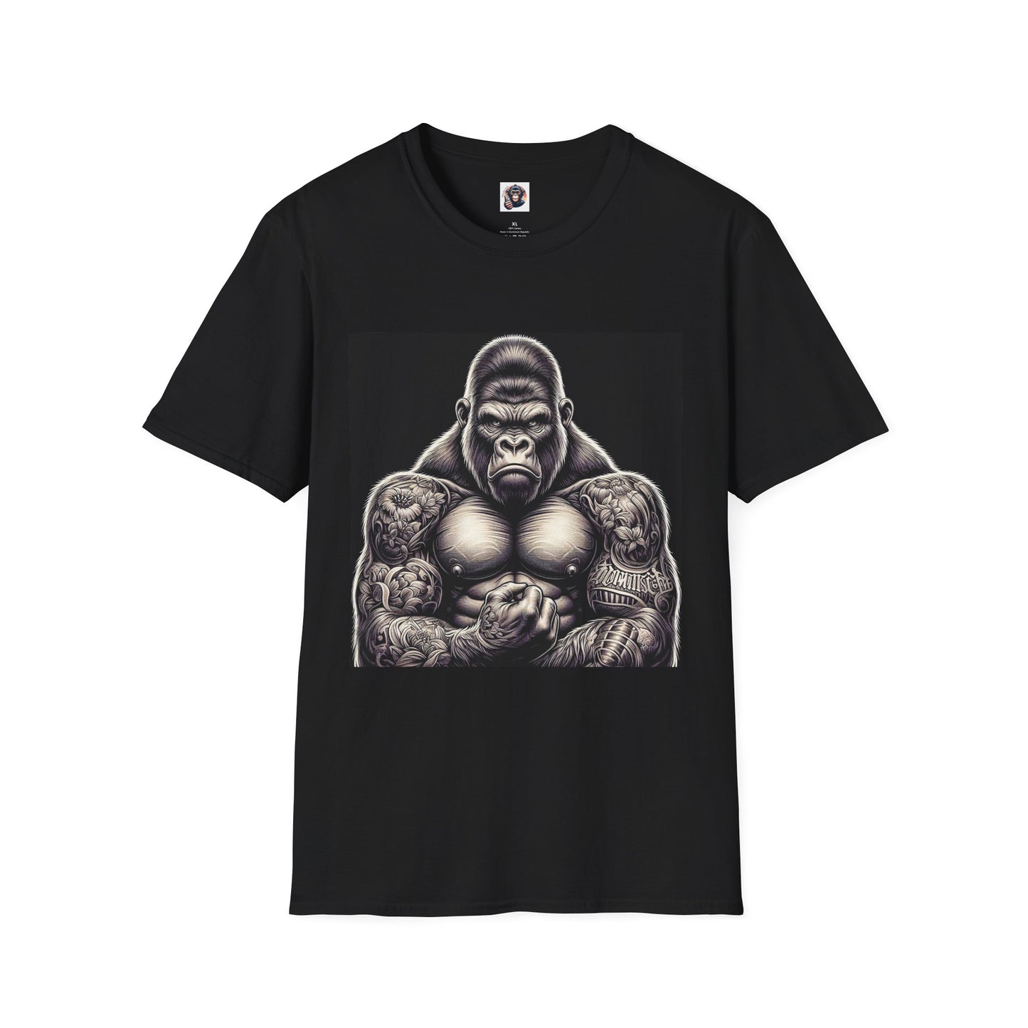 Gorilla T-Shirt Printify XS Black 